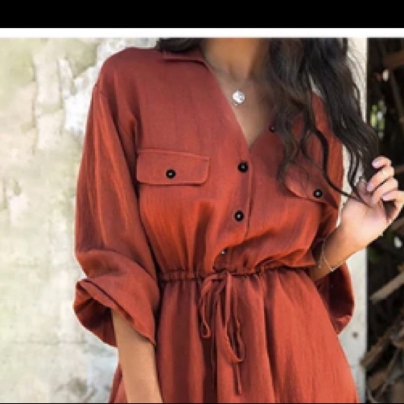 New Cotton Flax Short Summer Dress S-XXL - Picture 3 of 4